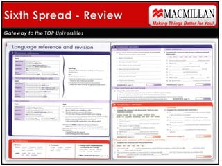 MACMILLANSixth Spread - ReviewMaking Things Better for You!Gateway to the TOP Universities