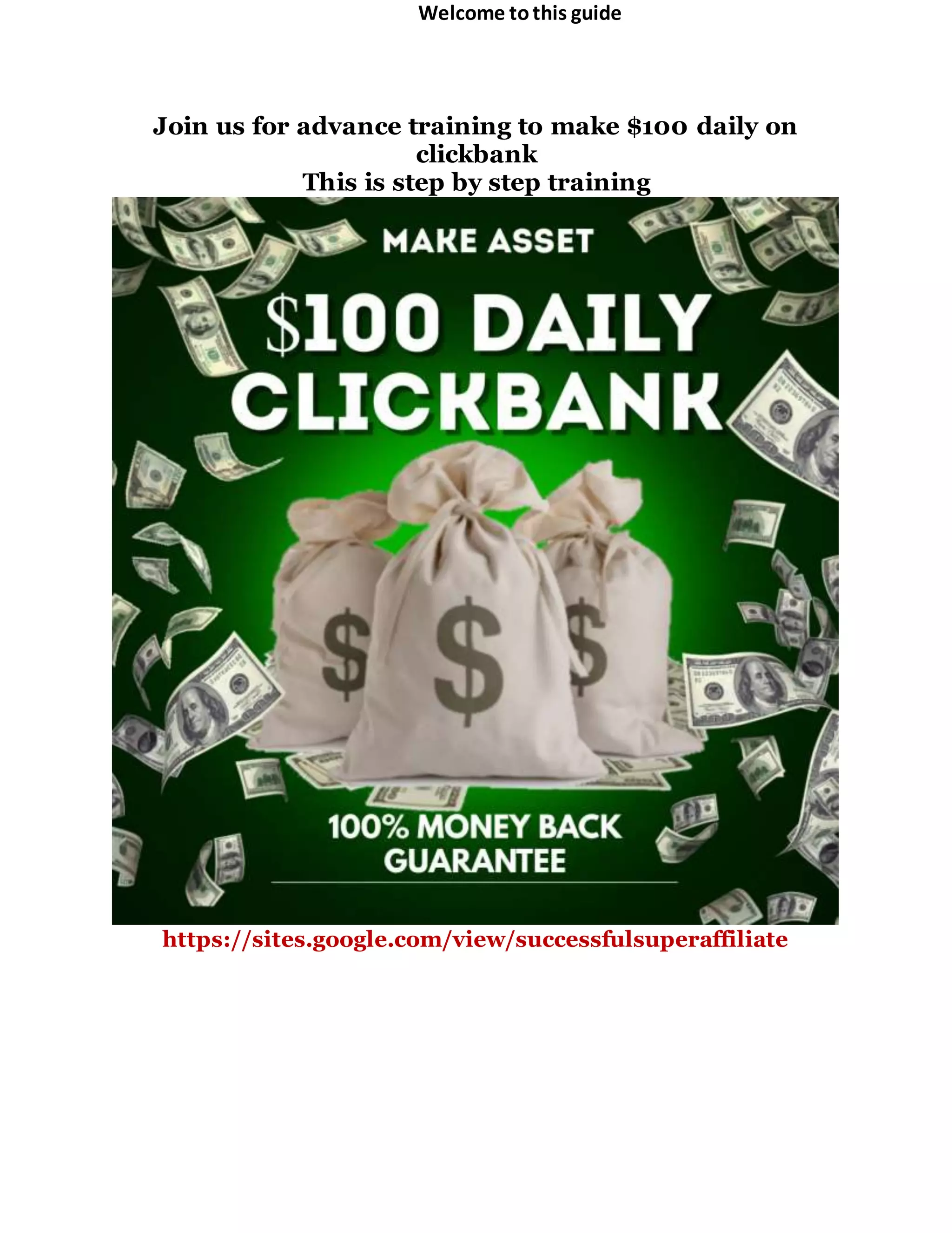 Clickbank secrets prooven method easy step by step guide