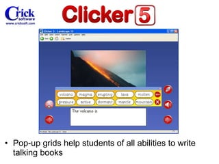 Pop-up grids help students of all abilities to write talking books 