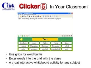 Use grids for word banks Enter words into the grid with the class A great interactive whiteboard activity for any subject In Your Classroom 