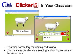 Reinforce vocabulary for reading and writing Use the same vocabulary in reading and writing versions of the same book In Your Classroom 