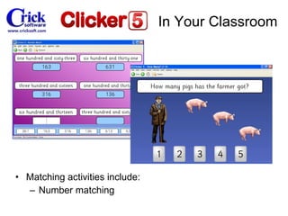 Matching activities include: Number matching In Your Classroom 