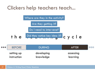 Wi13 Workshop - Clickers 2: Writing Good Clicker Questions | PPT