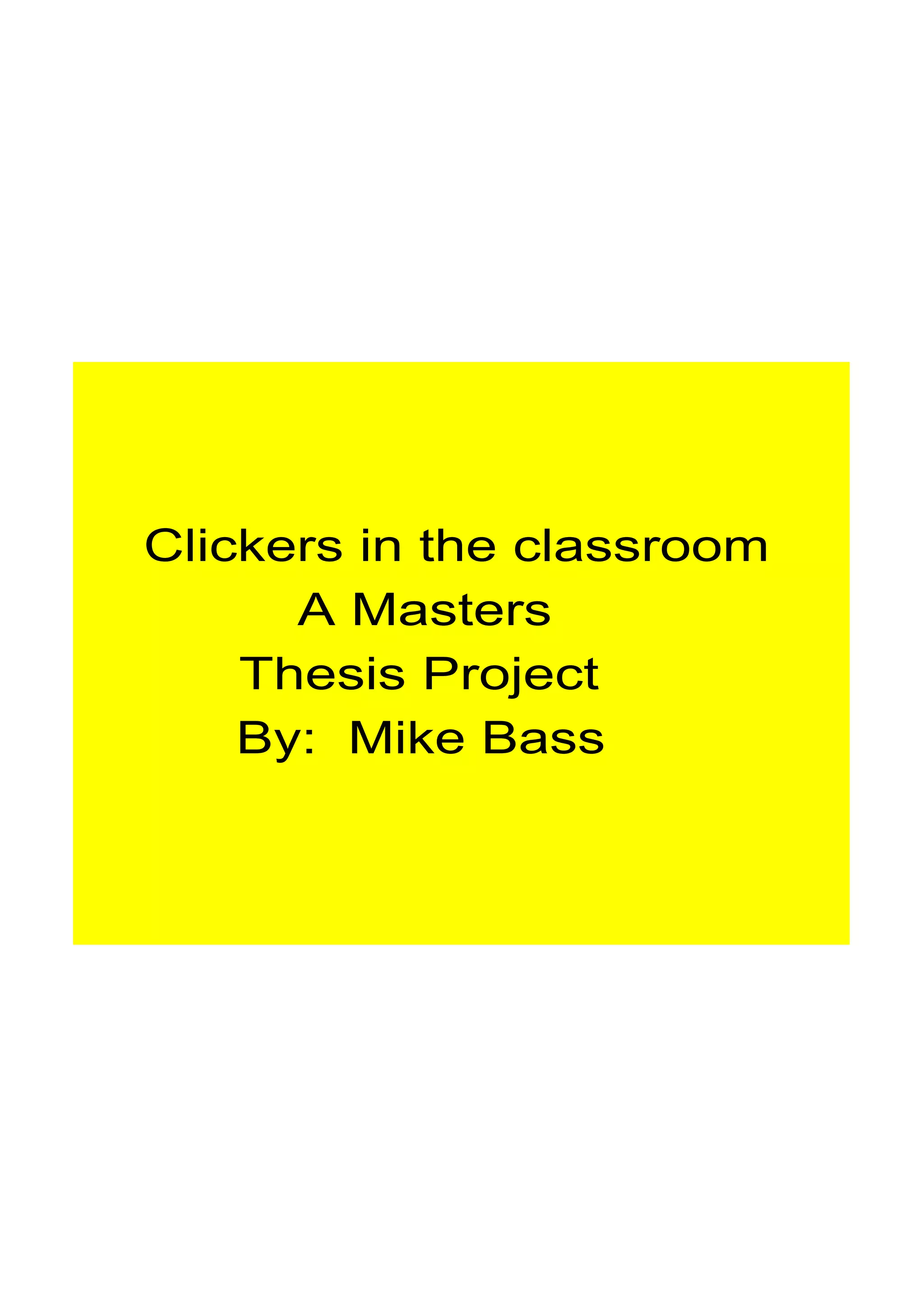 Clickers in the classroom | PDF
