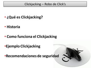 Click Jacking