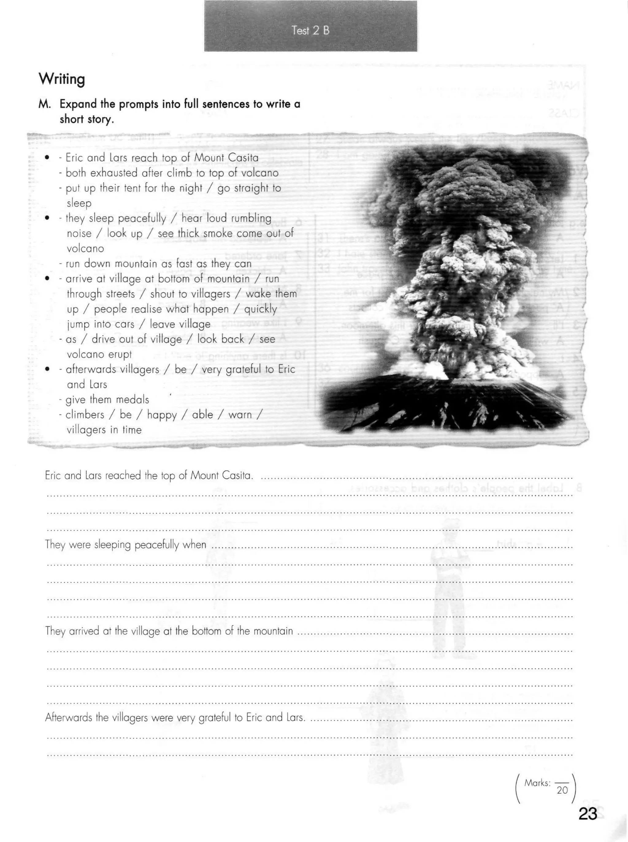 Click on 2   test booklet with keys