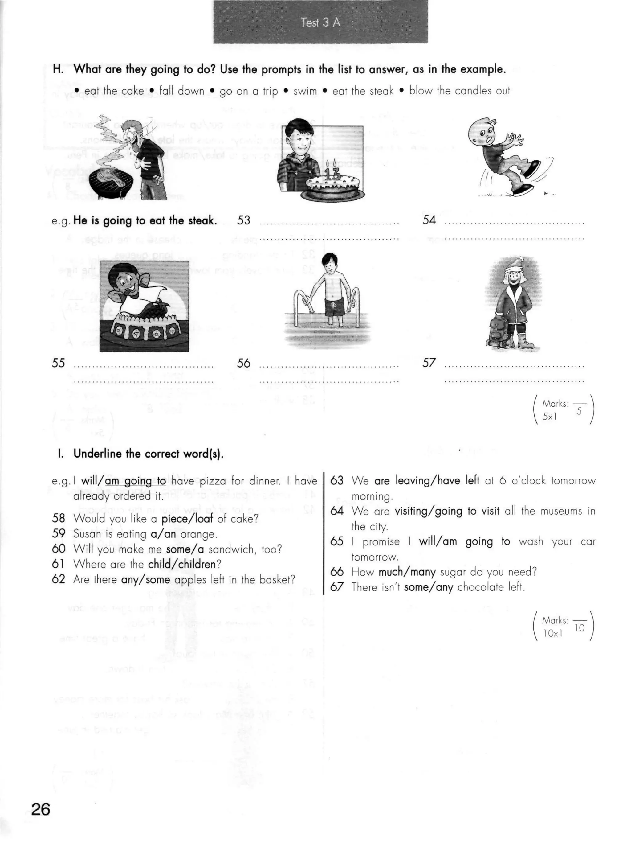 Click on 2   test booklet with keys