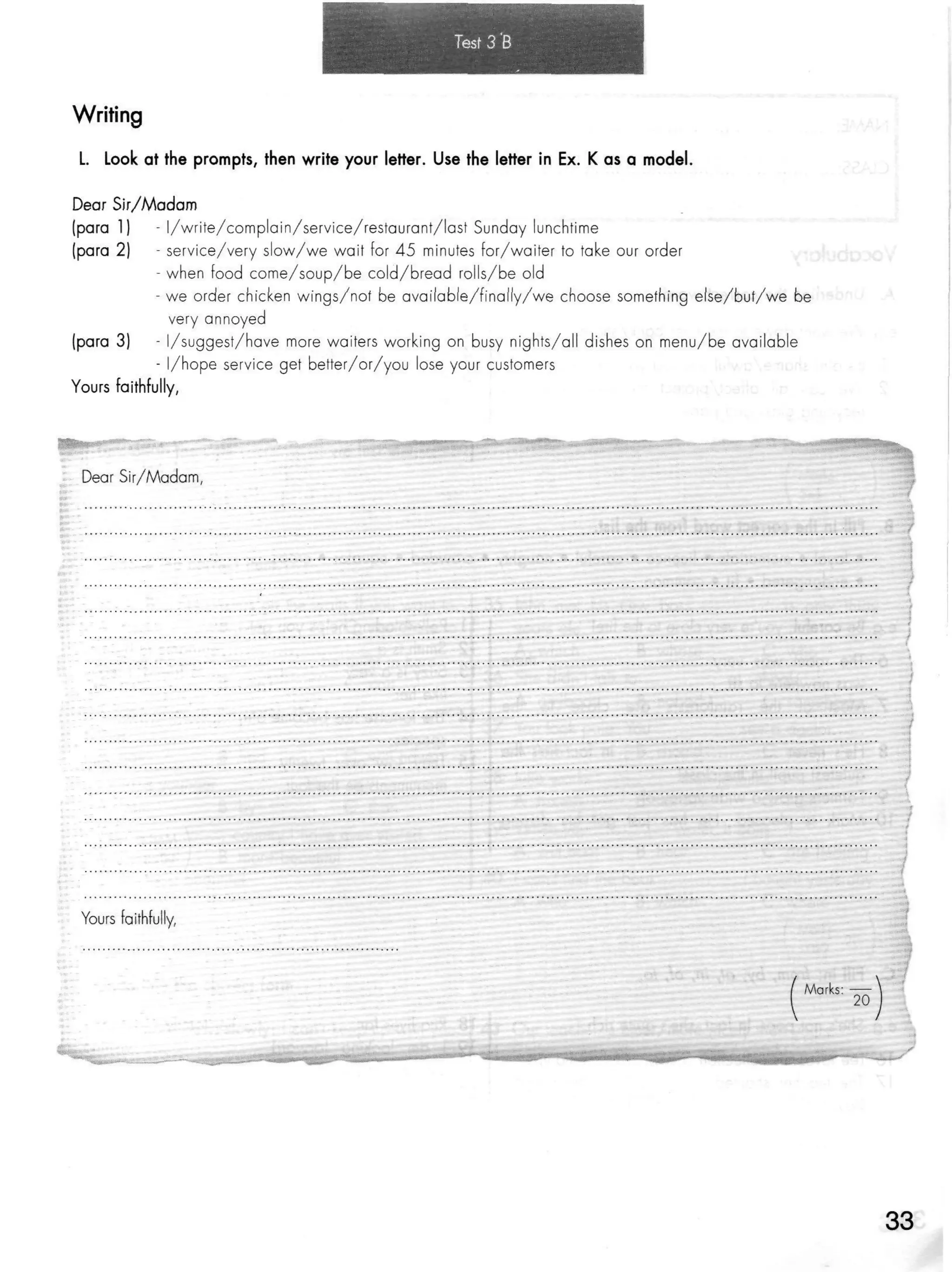 Click on 2   test booklet with keys