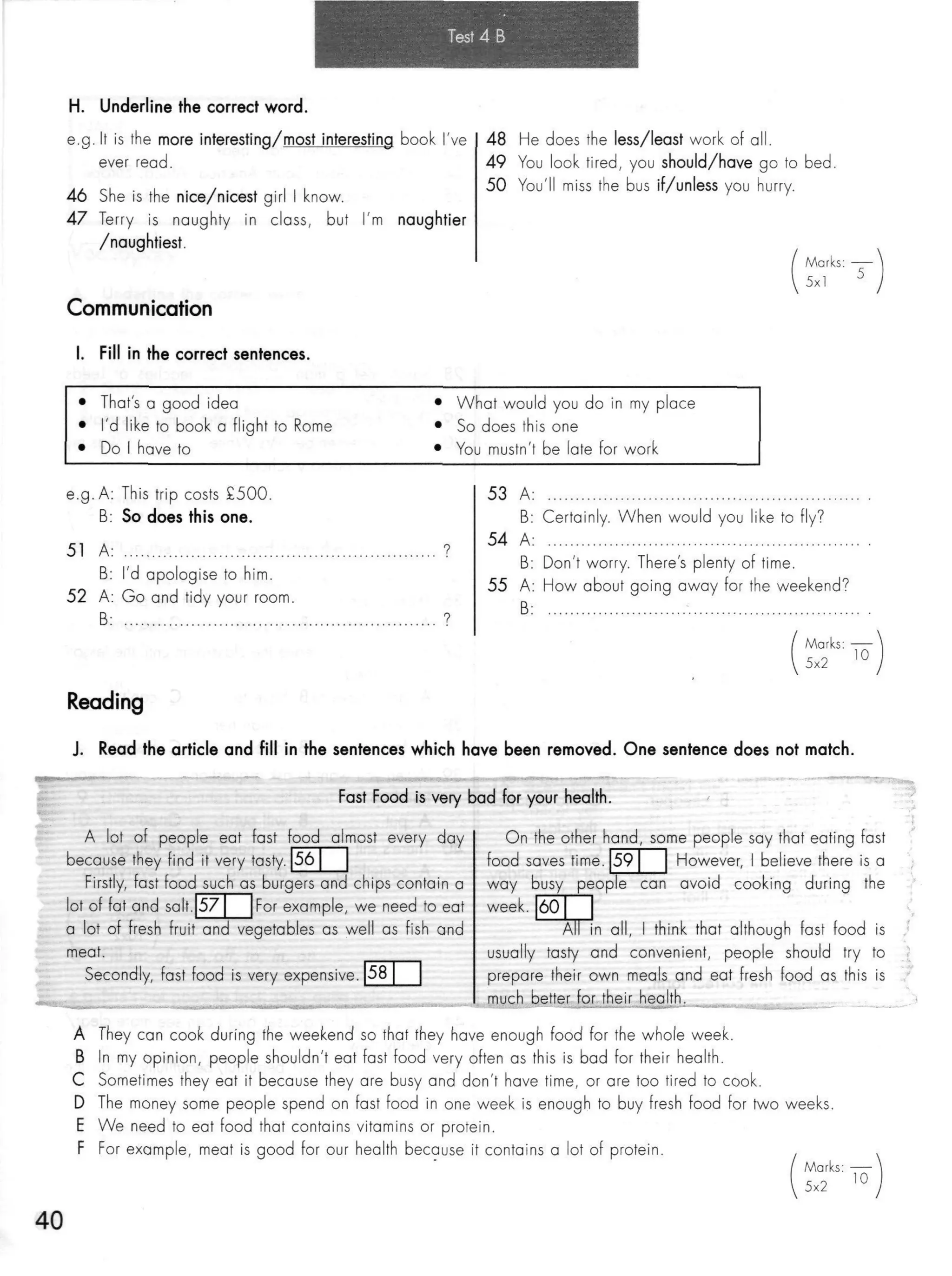 Click on 2   test booklet with keys