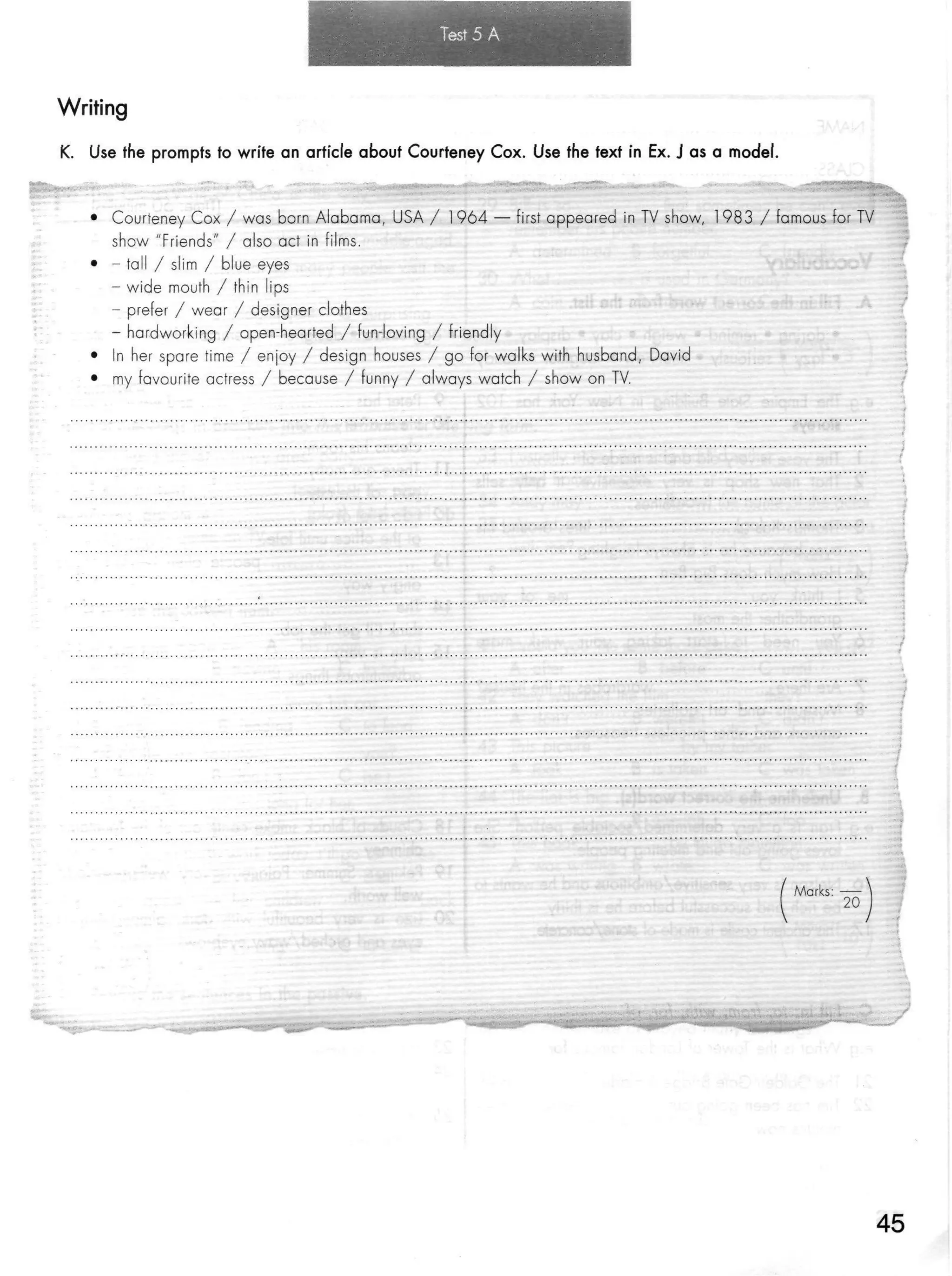 Click on 2   test booklet with keys