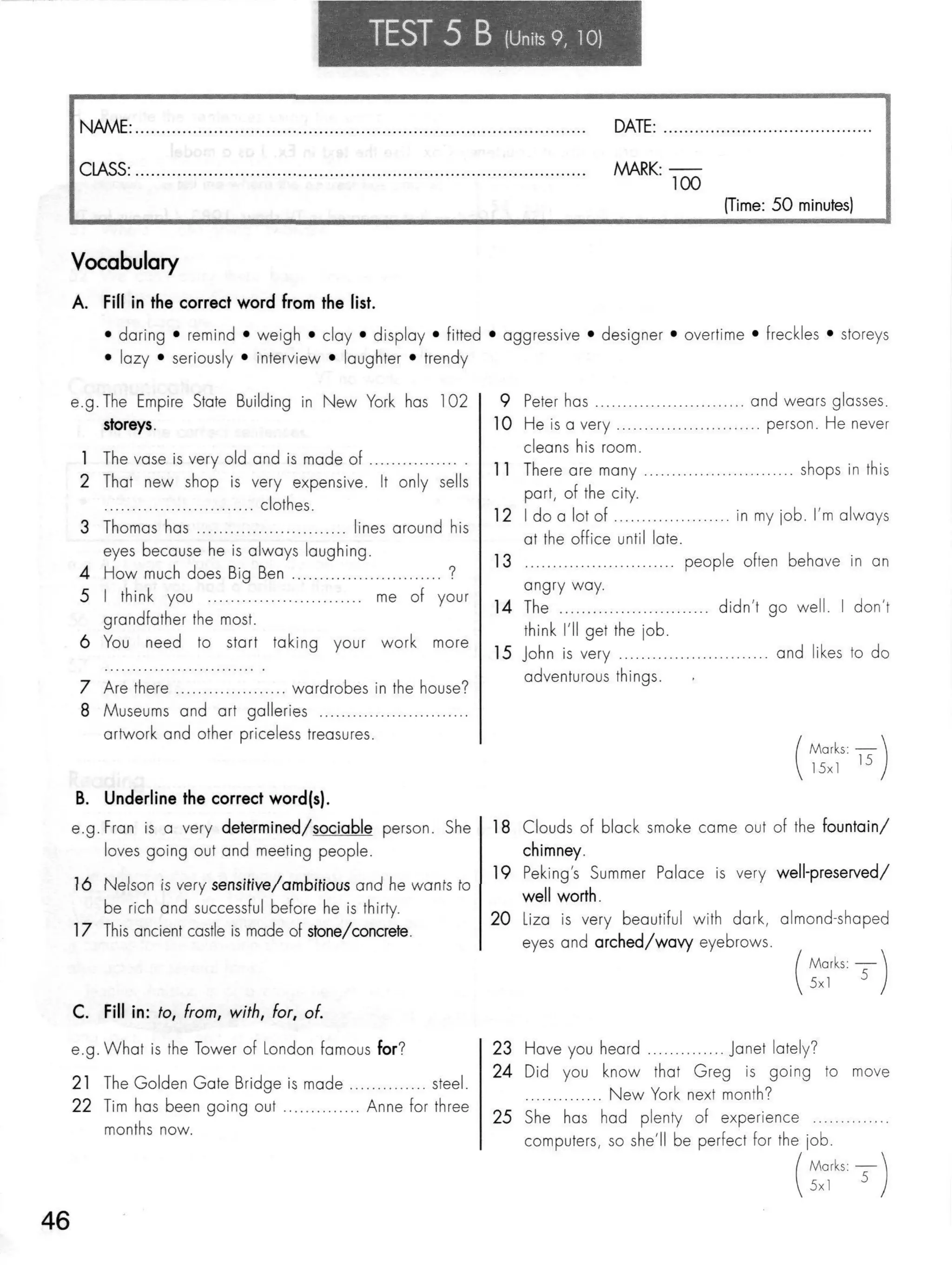 Click on 2   test booklet with keys