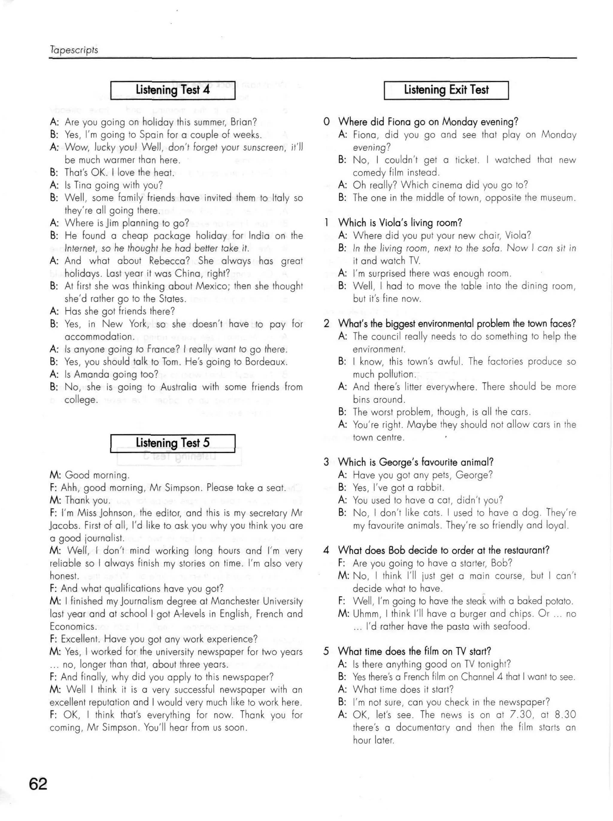 Click on 2   test booklet with keys