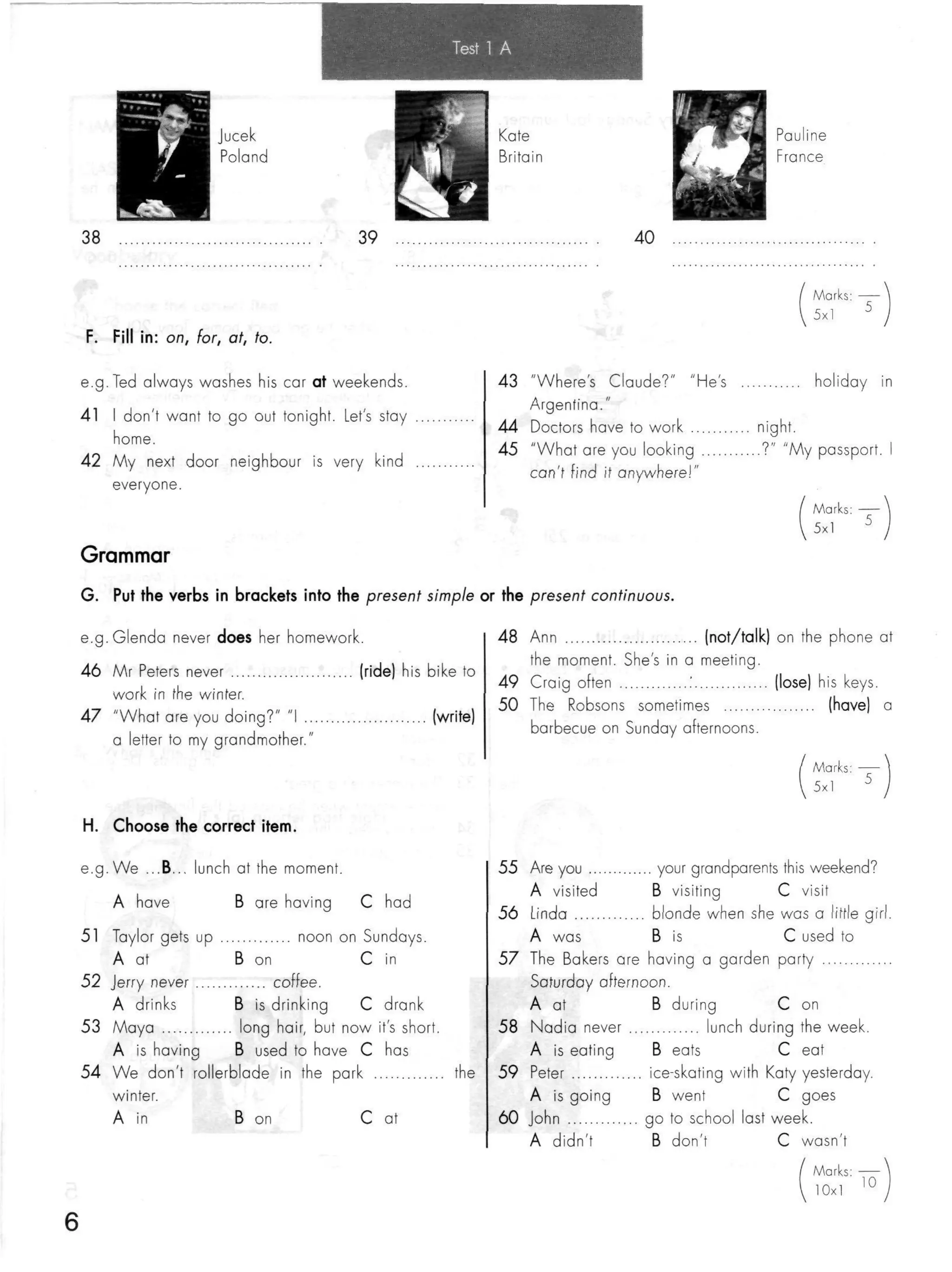 Click on 2   test booklet with keys