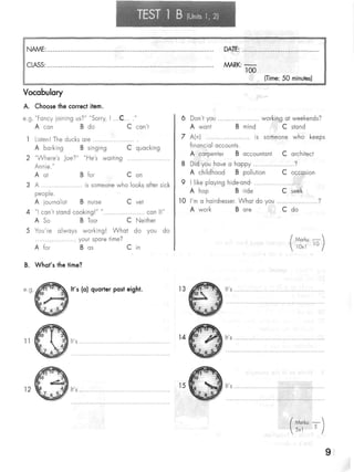 Click on 2   test booklet with keys