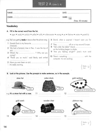 Click on 2   test booklet with keys