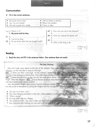 Click on 2   test booklet with keys