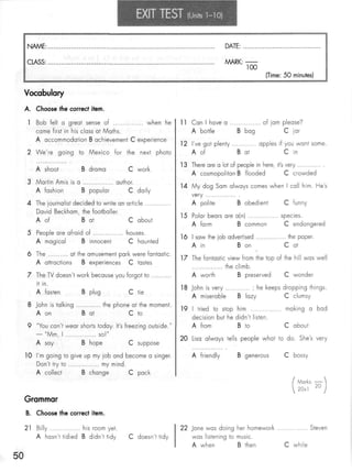 Click on 2   test booklet with keys
