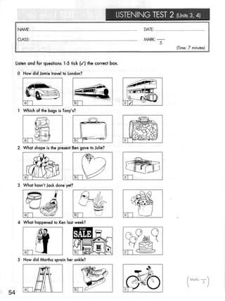 Click on 2   test booklet with keys