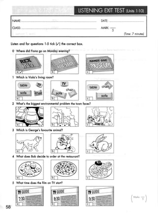 Click on 2   test booklet with keys