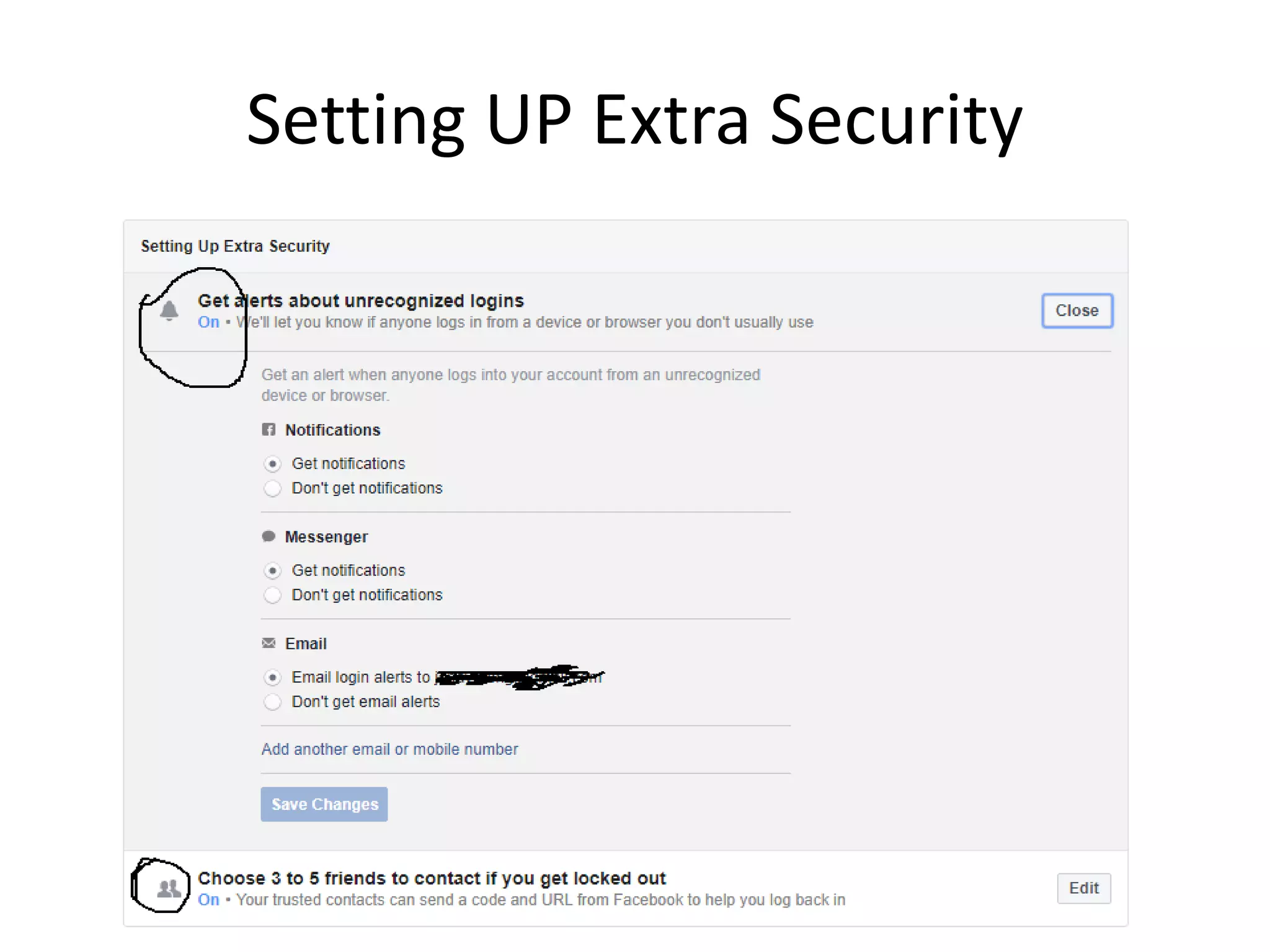 Setting UP Extra Security
 