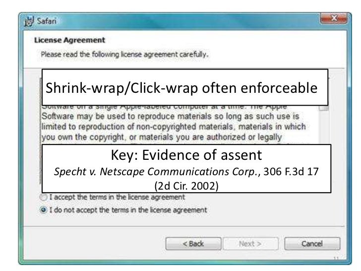 ClickWrap To CostShifting