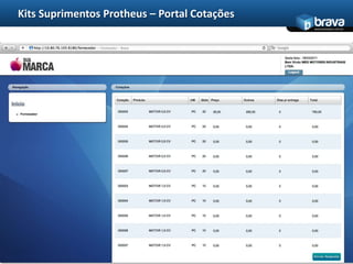 Aumentar a transparência nas Cotações e Aprovações;