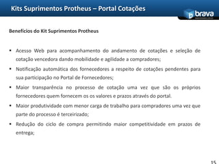 Kits Suprimentos Protheus – Portal Cotações
