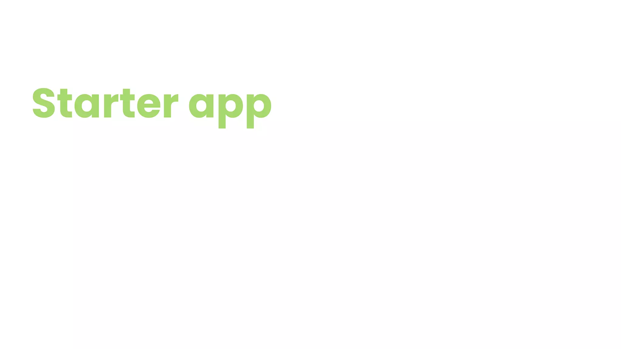 Starter app
 