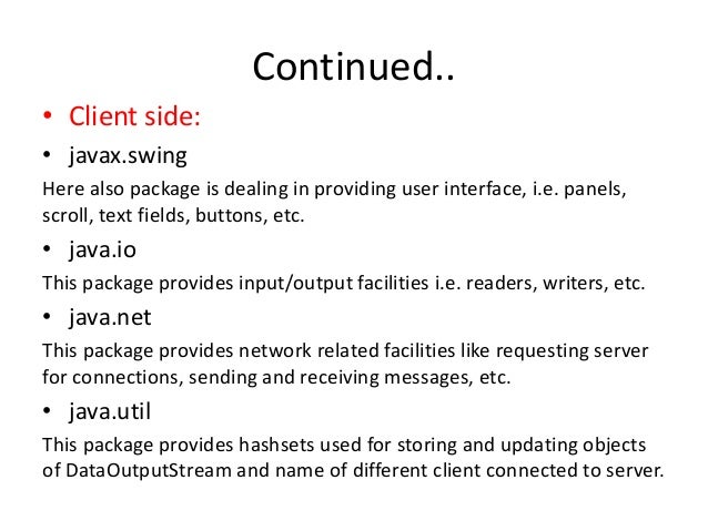 Client server chat application