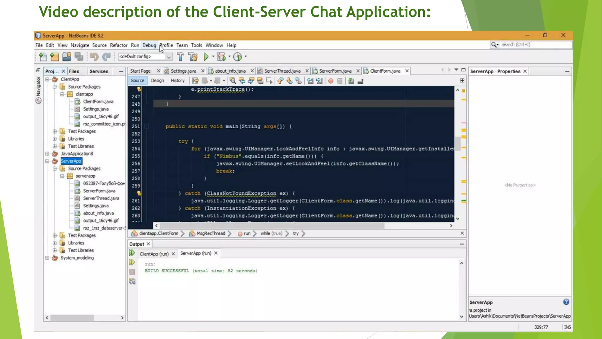 Client server chat application | PPTX
