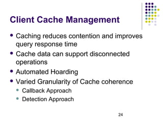 Client server computing in mobile environments | PPT