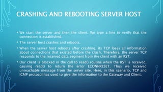 Client server examples for tcp abnormal conditions | PPTX