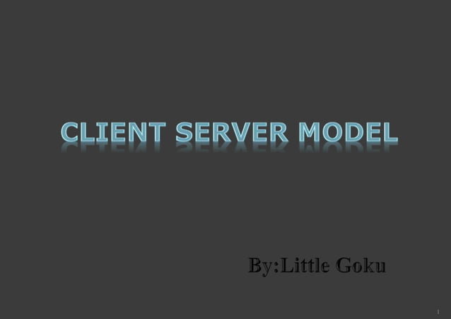 Client server model | PPT