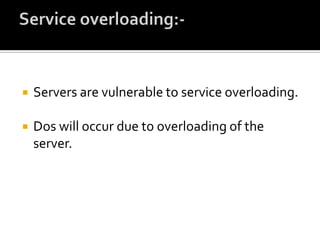 Server Overload Risk Client server security threats | PPTX