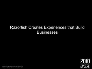 Getting more out of searchRazorfish Creates Experiences that Build Businesses