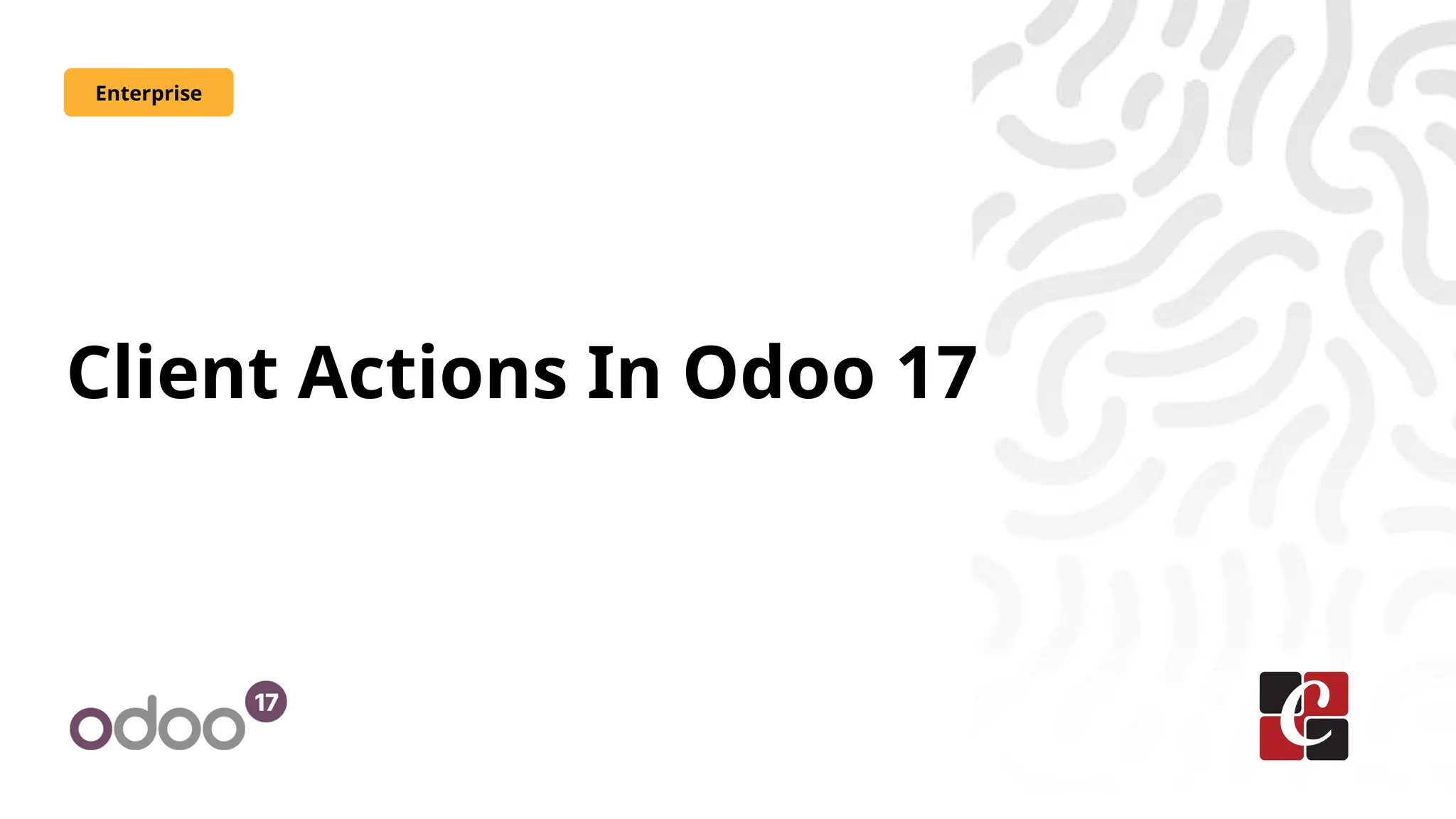 Client Actions In Odoo 17
Enterprise
 