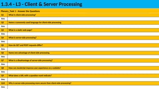 Client and server side processing h446 ocr Alevel | PPT