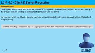 Client and server side processing h446 ocr Alevel | PPT