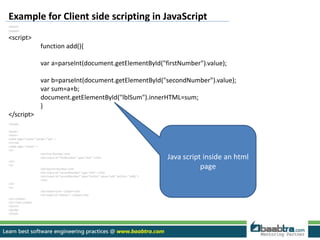 Client and server side scripting | PPTX