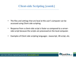 Client and server side scripting | PPTX