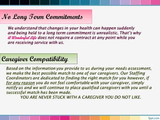 A Wonderful Life Company Information