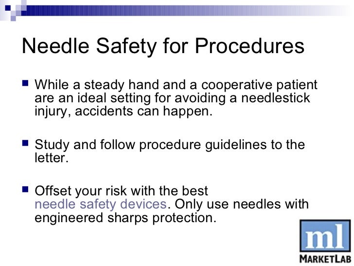 Needlestick Injuries A guide for safe needle handling