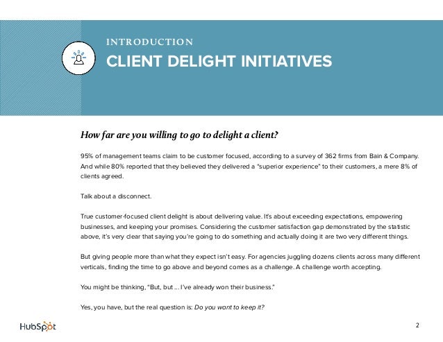 Client delight strategies