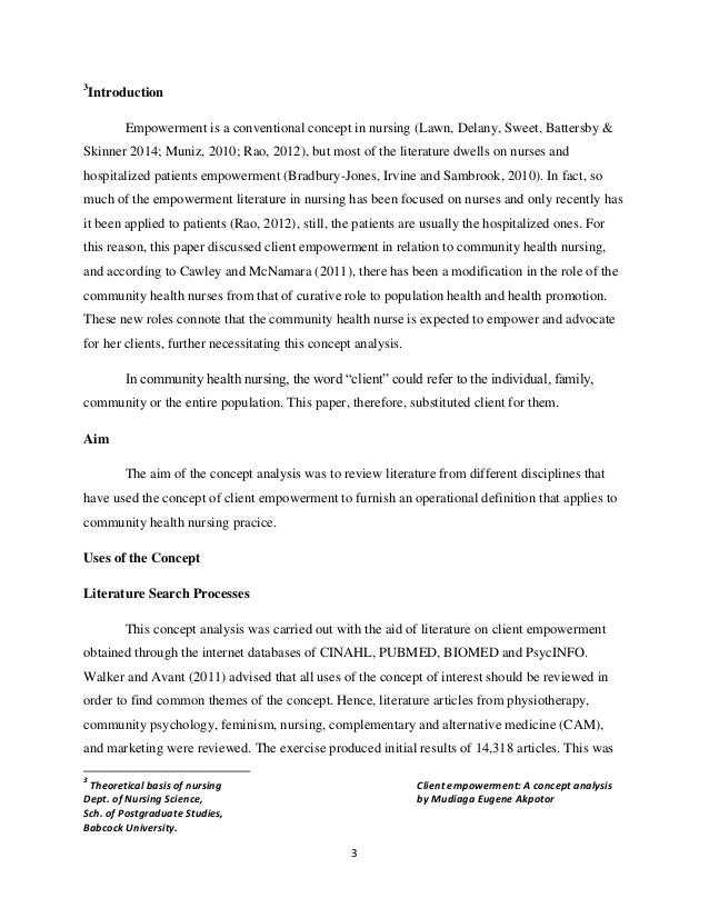 How to write a concept analysis essay
