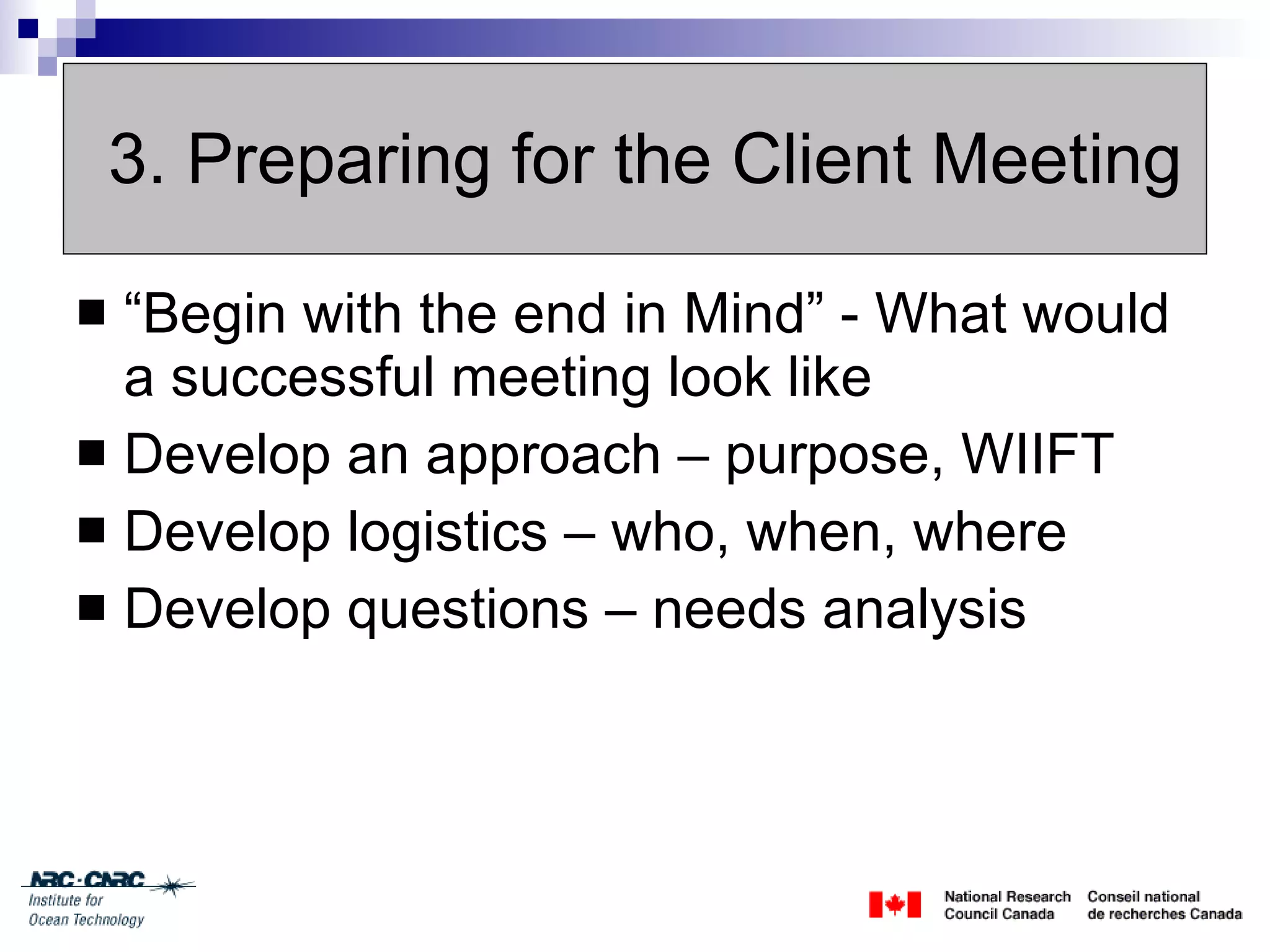 Client Engagement Session