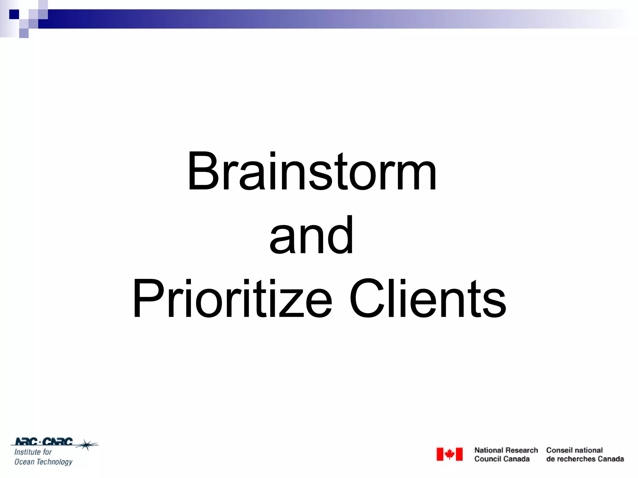 Client Engagement Session