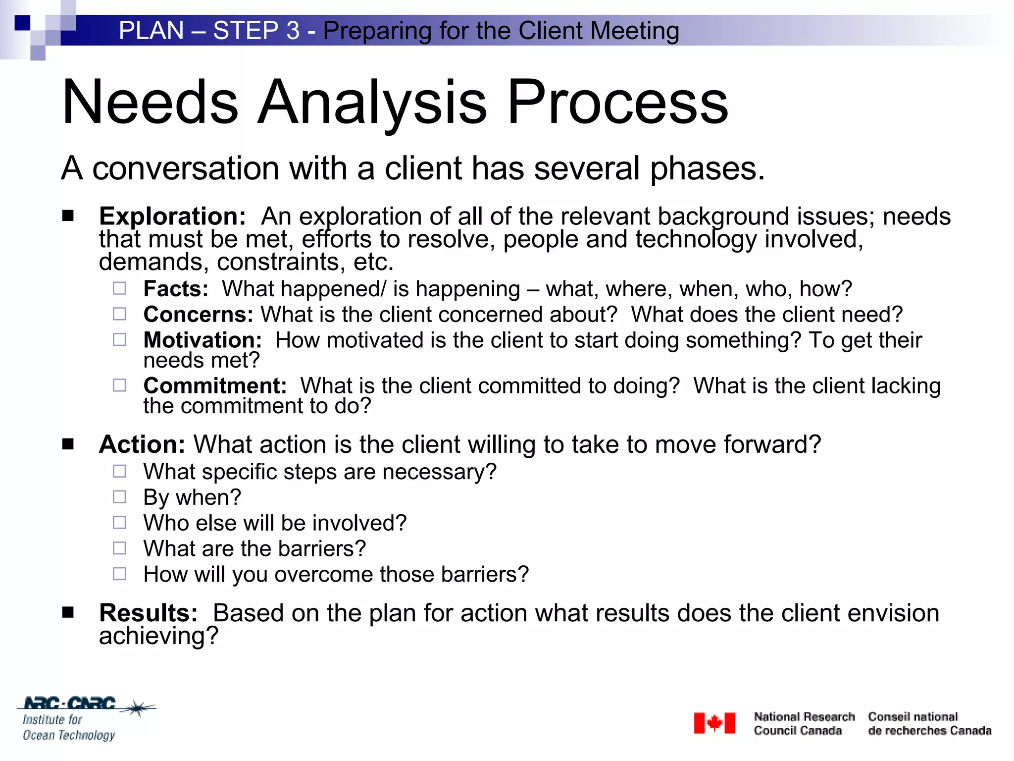 Client Engagement Session