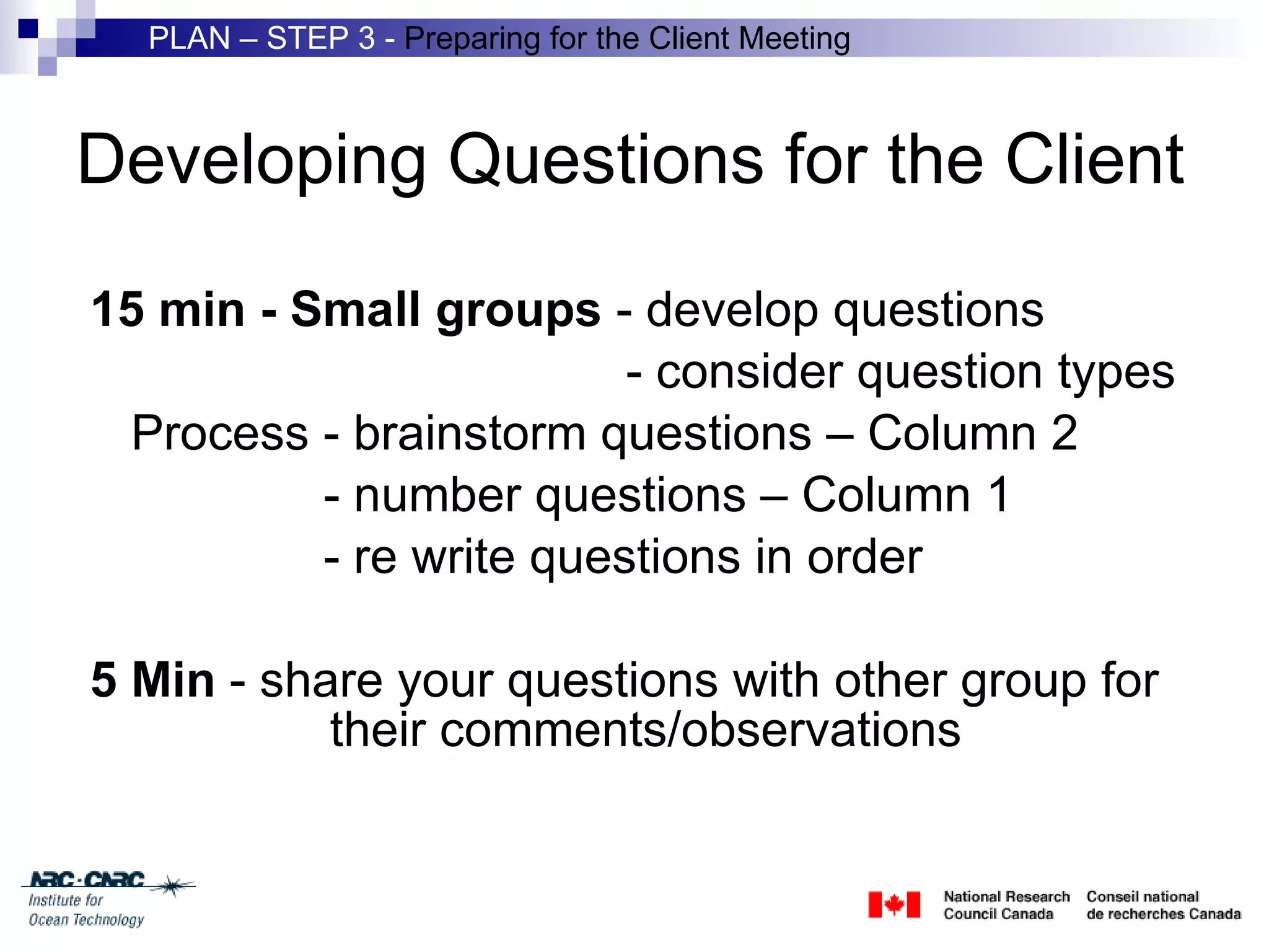 Client Engagement Session