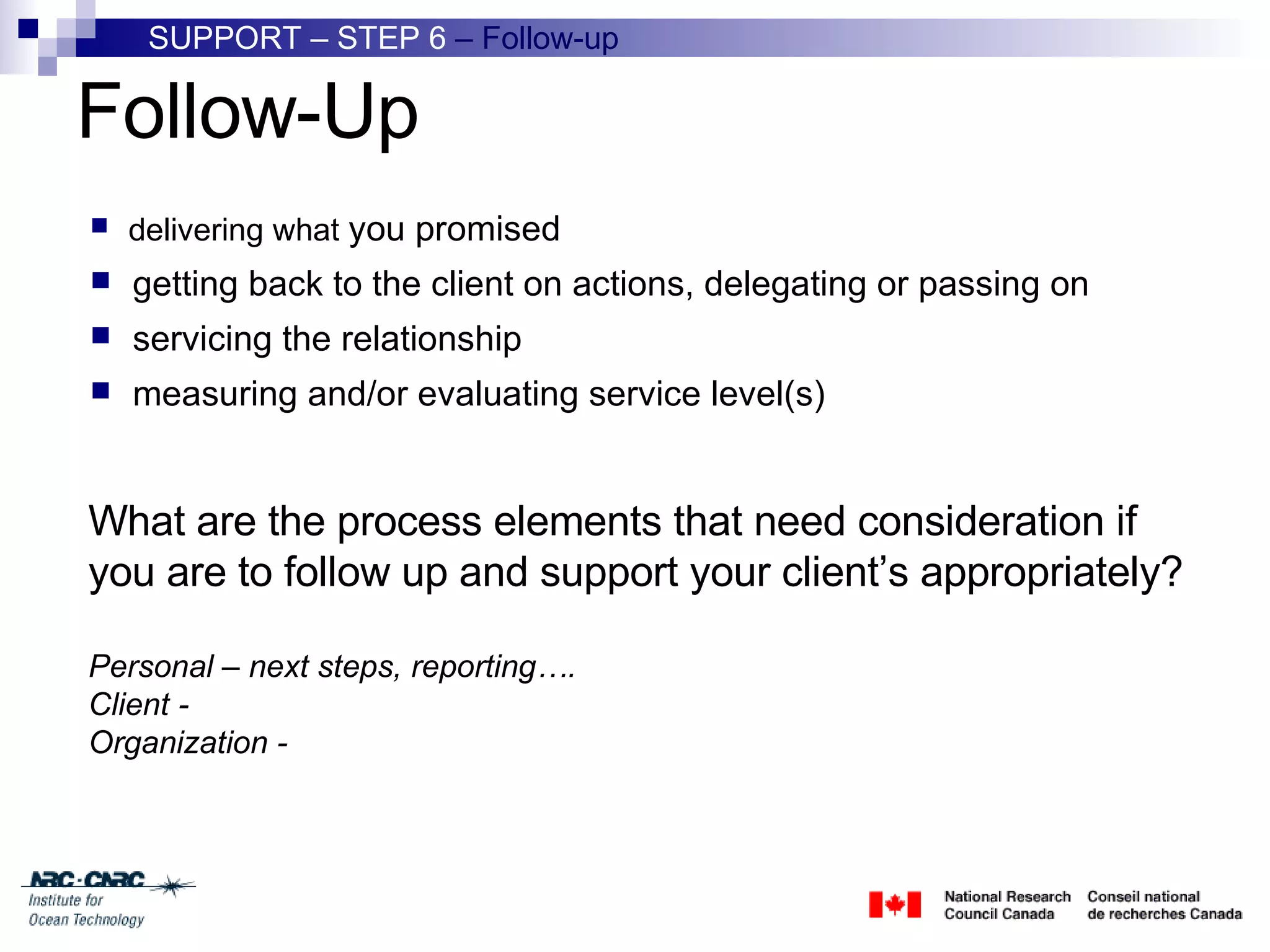 Client Engagement Session