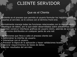cliente servidor | PPTX